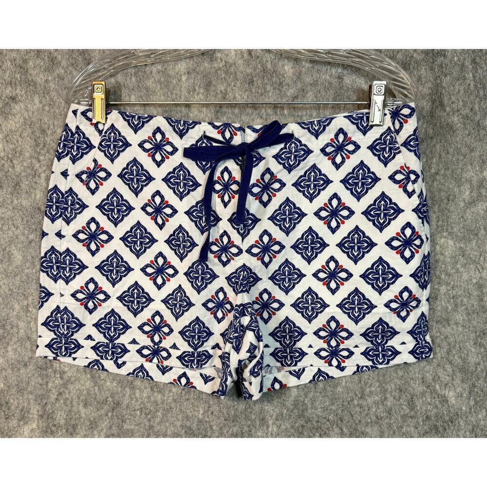 Vineyard Vines Linen Blend Red White and Blue Patriotic Pattern Shorts - Size 4